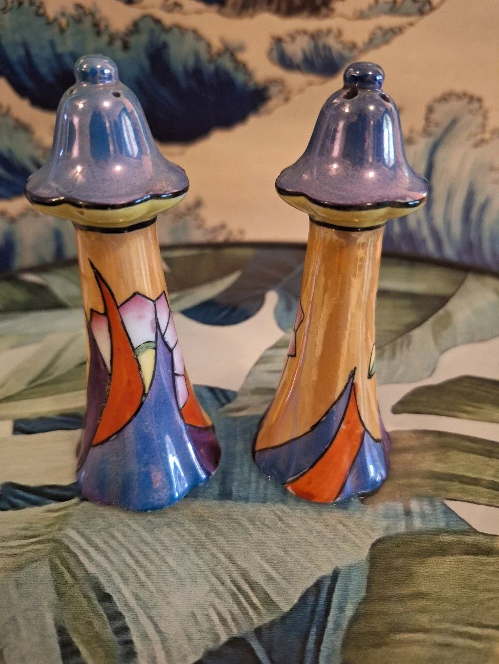 Retro Lusterware 1970s Salt & Pepper Shaker Set